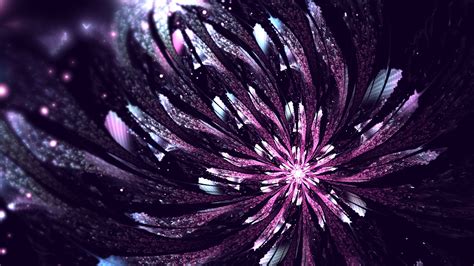 Purple Fractal Flower Glow 4k Hd Trippy Wallpapers Hd Wallpapers Id