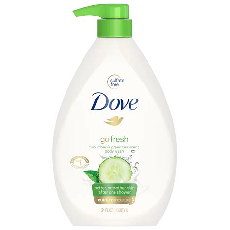 Dove Cucumber And Green Tea Body Wash Pump 34 Oz