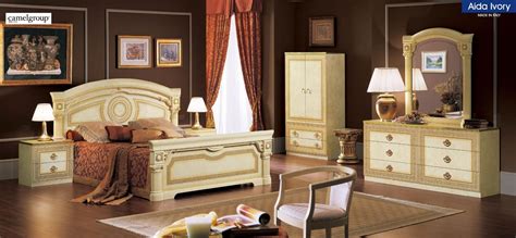 Glossy Walnut Queen Bedroom Set 3pcs Contemporary Made In Italy Esf