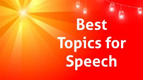 Best Topics For Speechtopics For School Assemblybest 50 Topics For