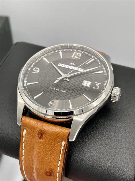 hamilton jazzmaster viewmatic 44mm swiss automatic h32755851 ostrich leather the sutor house