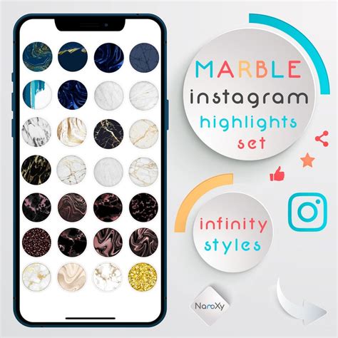 Marble Instagram Story Highlight Icons Ig Highlight Covers Etsy