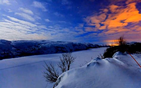 Winter Sunset Hd Wallpaper Background Image 1920x1200 Id777555