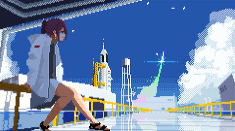 Pixal Anime Art Background S