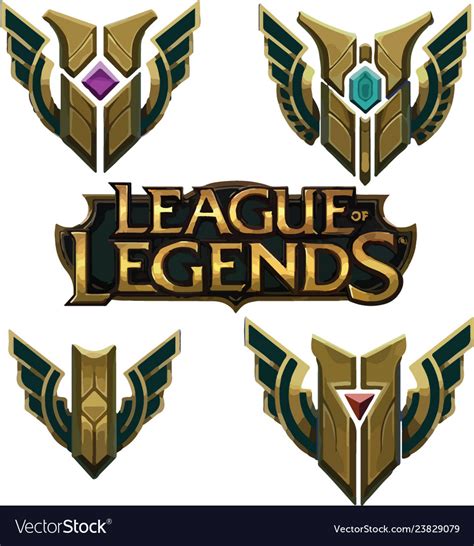 League Legends Level Masteries With Logo Vector Image