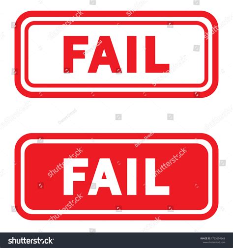 Fail Stamp Vector Illustration Ison Red Stock Vector Royalty Free