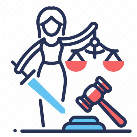 Court Fair Trial Gavel Right Icon