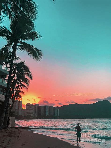 Sunset Over Diamond Head Hawaii Photograph By Micah May