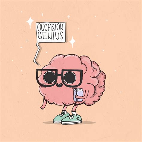 A Cartoon Brain Wearing Sunglasses And Holding A Cell Phone