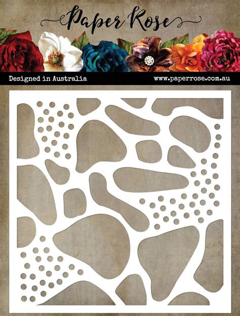 Abstract 6x6 Stencil 26500 Paper Rose Studio Wholesale