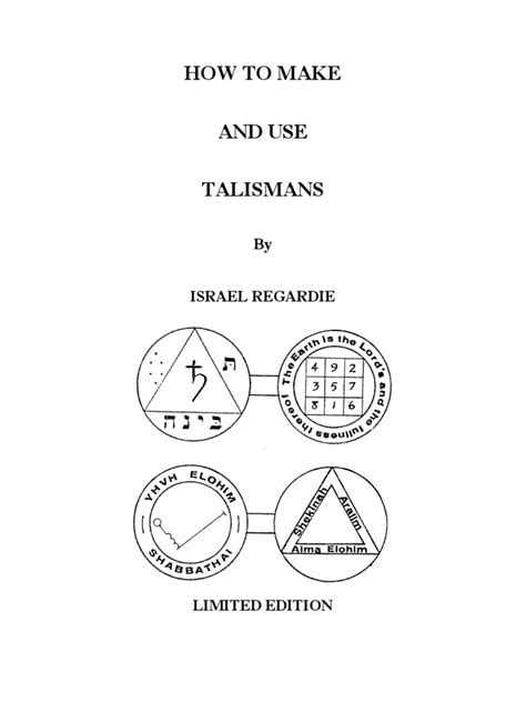 How To Make And Use Talismans Pdf