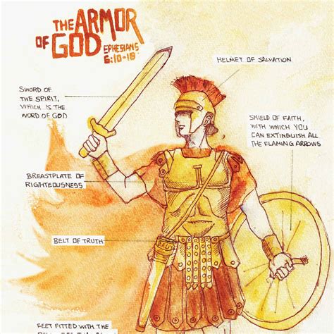 Armor Of God Ephesians 611 17 Scripture Art Print