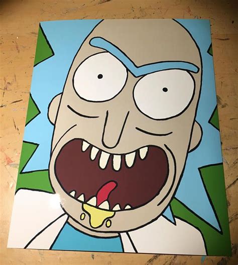 Rick Of Rick And Morty Art Print Head Shots By Artox Love Etsy Etsy