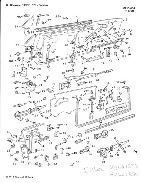 69 Camaro Door Parts Diagram