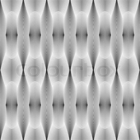 Design Seamless Monochrome Convex Pattern Abstract Lines Textured