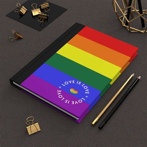 Rainbow Pride Flag Pride Journal Lgbt Notebook Love Is Etsy Ireland