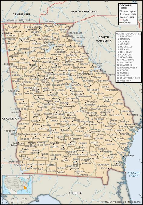 North Georgia County Map Secretmuseum