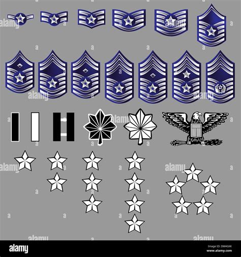 Us Air Force Rank Insignia Texture Stock Vector Art And Illustration