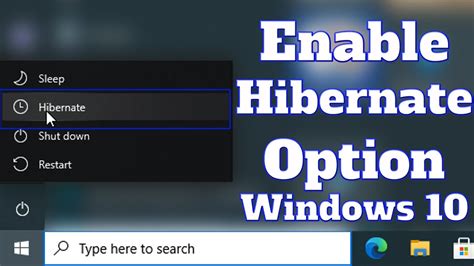 How To Enable Hibernate In Windows 10 Fix Hibernate Option Missing