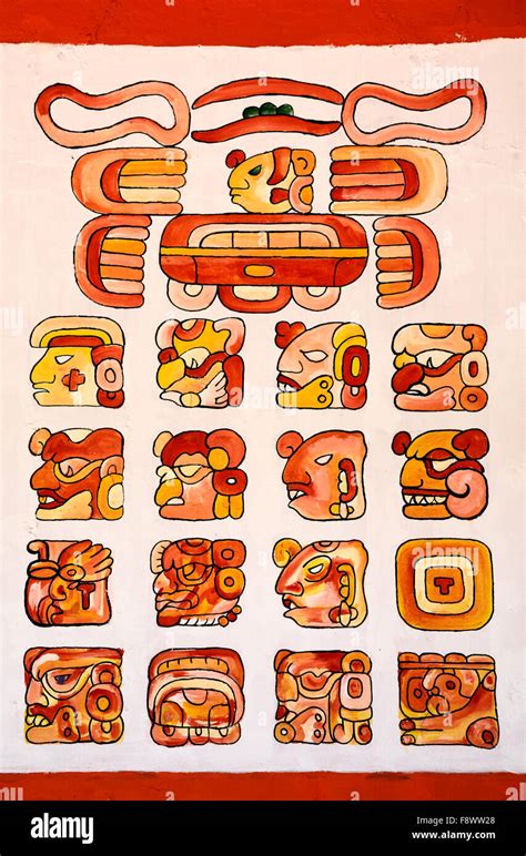 Mayan Alphabet Hi Res Stock Photography And Images Alamy