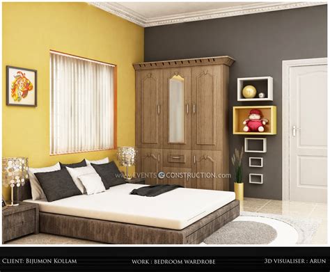 Evens Construction Pvt Ltd Kerala Bedroom Interior Design