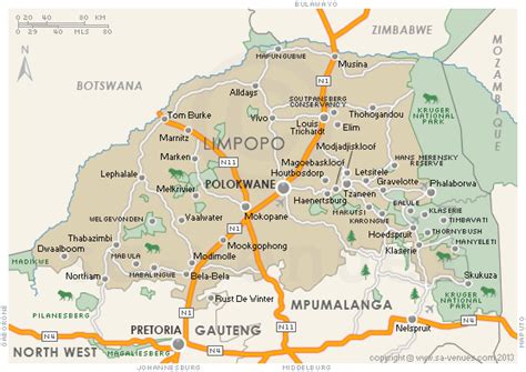 Limpopo South Africa Map Map Of Africa