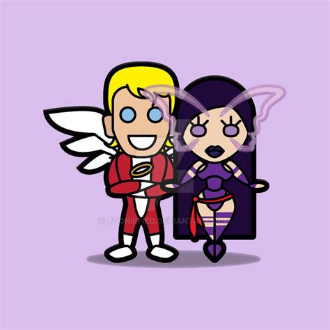 Angel And Psylocke By Tooniefied On Deviantart