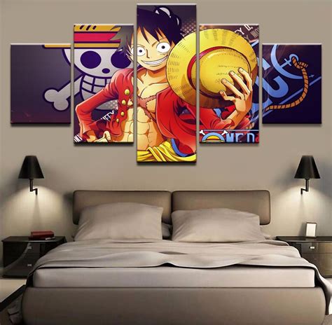 Monkey d luffy wall paper. Monkey D Luffy 5 Piece Canvas | Wall art canvas painting ...