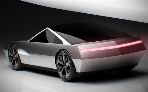 Tesla Cyber Coupe Is What If Geometric Lines Were Applied To A Coupe