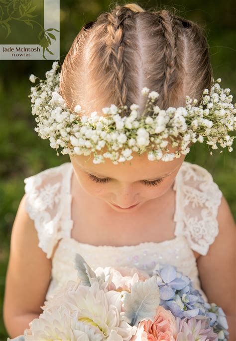 How Sweet Is This Babys Breath Crowns Are Still Having Their Moment