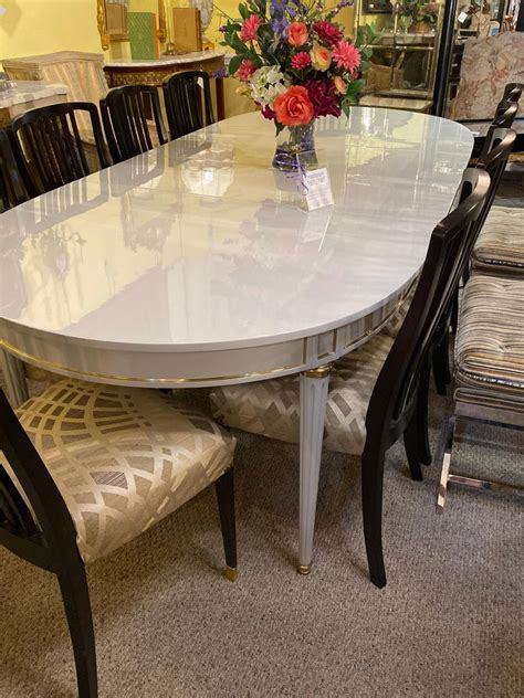 Current price $139.99 $ 139. Hollywood Regency Dining Table in Gray Lacquered Bronze Mounted Finish For Sale at 1stdibs