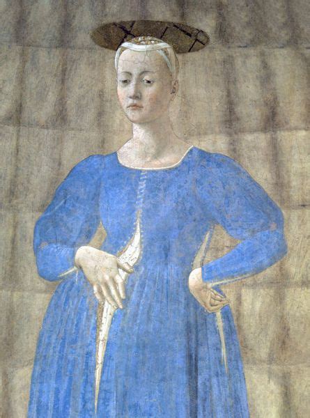 Piero Della Francesca Madonna Del Parto Dettaglio Affresco 1455
