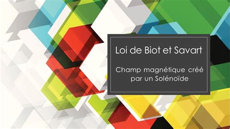 Loi De Biot Et Savart Champ Magnétique Créé Par Un Solénoïde Youtube