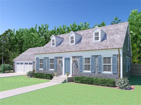 Cape Cod Colonial Revival House Plan Traditional Style