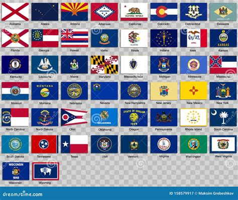 Banderas De Los Estados Unidos Stock De Ilustración Ilustración De