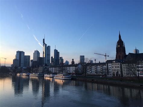 Hd Wallpaper Frankfurt Main River Skyline Frankfurt Am Main