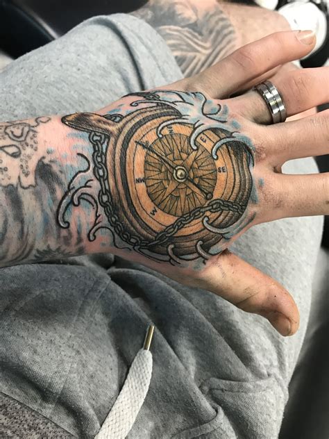 Hand Tattoo Compass Viraltattoo
