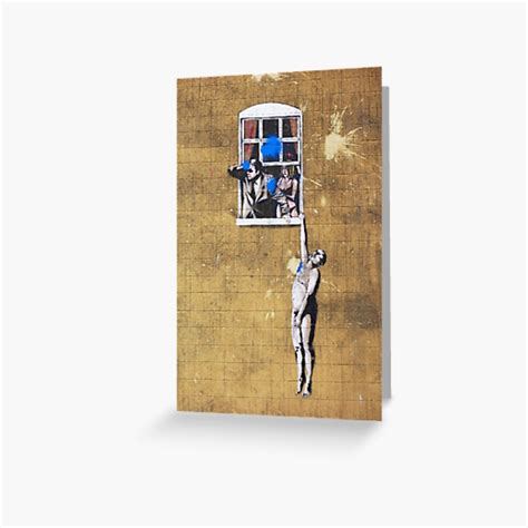 Banksy Well Hung Lover Greeting Card By We Are Banksy