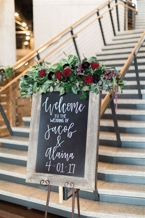Destination wedding welcome letter postcard. Wedding welcome board with floral accents | Wedding ...