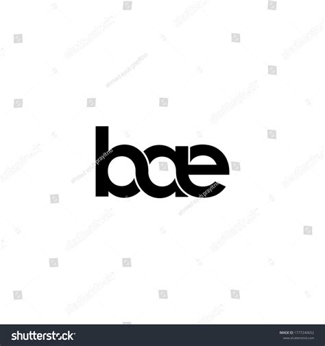 Bae Letter Original Monogram Logo Design Stock Vector Royalty Free