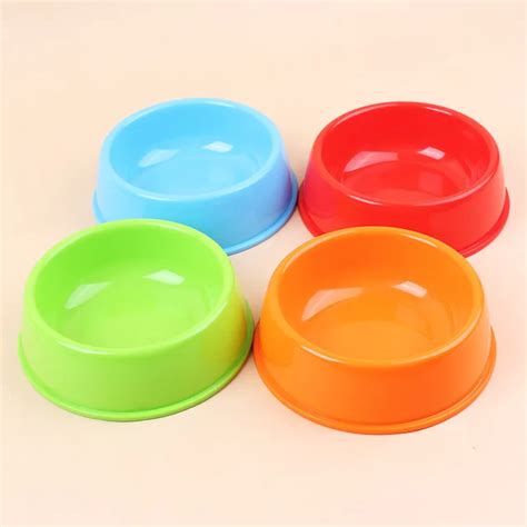 Buy Candy Color Round Mouth Plastic Bowl For Dog High