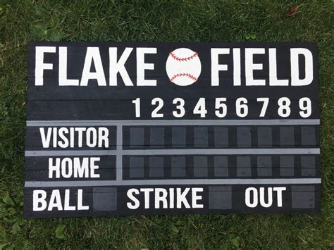 33 X 20 Baseball Scoreboard Custom Last Name Etsy