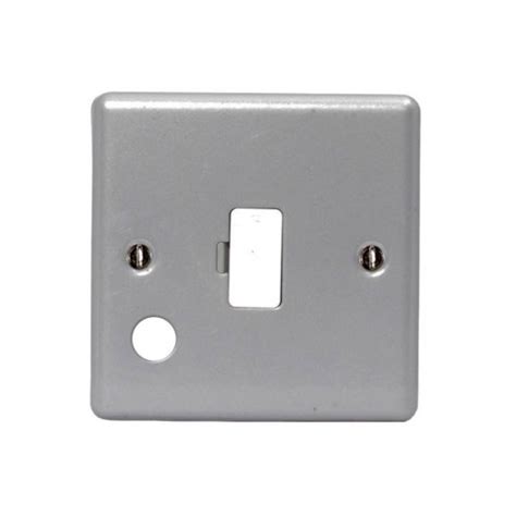 Metal Clad 13a Unswitched Fused Spur With Optional Flex Outlet