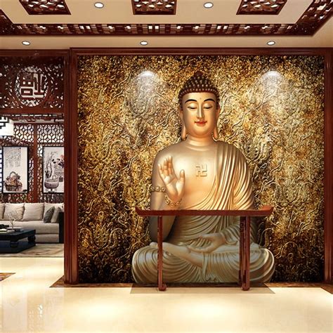 Beibehang Papel De Parede Buddha Sakyamuni Wallpaper The Living Room