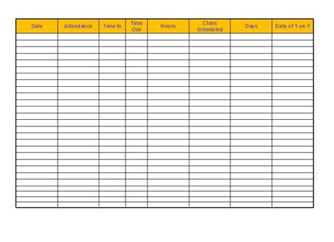38 Free Printable Attendance Sheet Templates Free Template Downloads