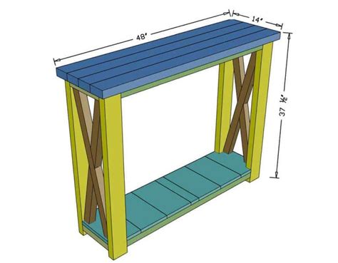 How To Build A Diy Farmhouse Entryway Console Table Thediyplan