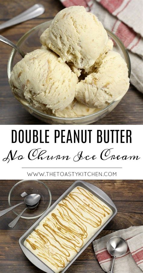 No Churn Double Peanut Butter Ice Cream By The Toasty Kitchen Icecream