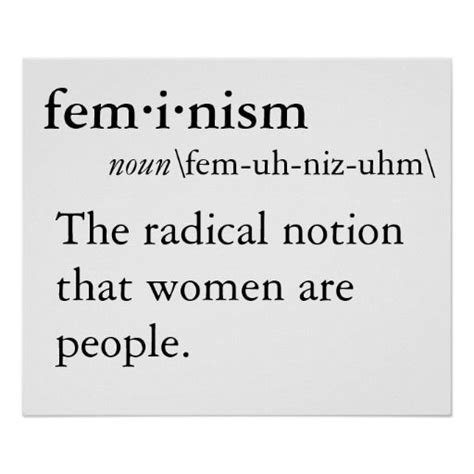 The Radical Notion That Women Are People Print Feminism Poster