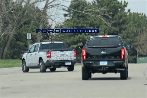 Ford Maverick Spied Testing With Ranger Providing New Size Comparison