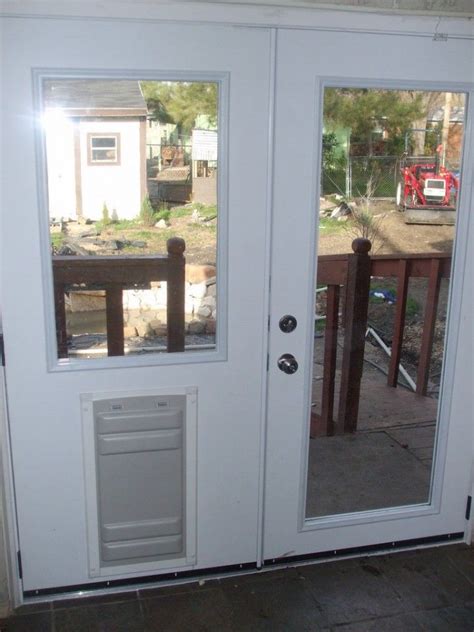 French Patio Doors With Built In Doggie Door Patio Ideas